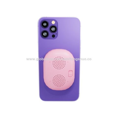 Amplificateur Magnétique Mobile & Subwoofer Ultra-Plat, Mini Haut-Parleur Portable, Amplificateur Bluetooth pour Smartphone, Haut-Parleur de Téléphone Mobile 3W