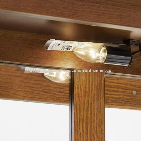 Vitrina de Curiosidades con Espejo y Puertas de Cristal, Vitrina de Exhibición Iluminada para Vajilla con Estantes Ajustables y Puerta de Cristal, Color Nogal