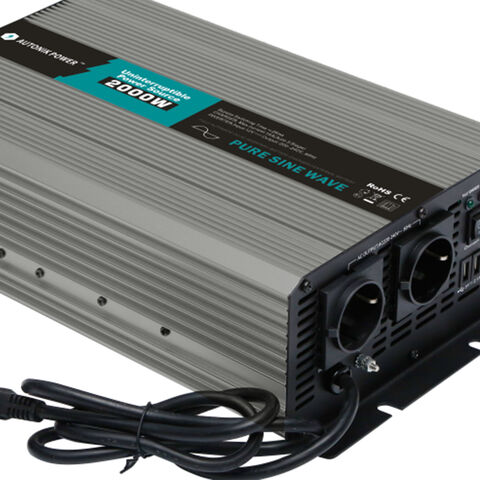 Onduleur sinusoïdal pur 12V/24V 2000W avec chargeur et ASI pour usage domestique et système solaire hors réseau en gros