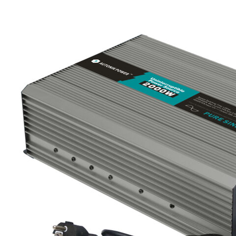 Onduleur sinusoïdal pur 12V/24V 2000W avec chargeur et ASI pour usage domestique et système solaire hors réseau en gros