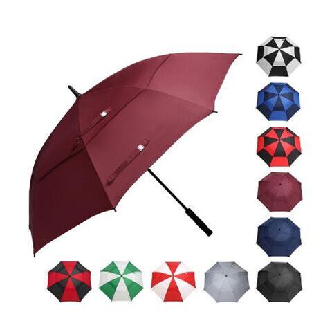 Parapluie de Golf Promotionnel Double Couche Coupe-Vent avec Impression de Logo