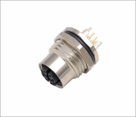 M12 X Coded Connector Ip67 8 Poles Pcb Socket Female Connector Assembly ...