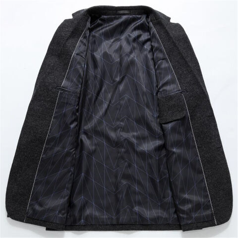 Neuer Wollmantel für Herren: Schlanker Kaschmir-Mantel für Herren-Wintermode