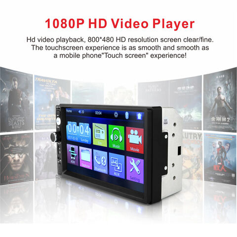 Lecteur MP5 universel pour voiture à écran tactile de 7 pouces, écran HD de 7 pouces pour véhicules, autoradio multimédia