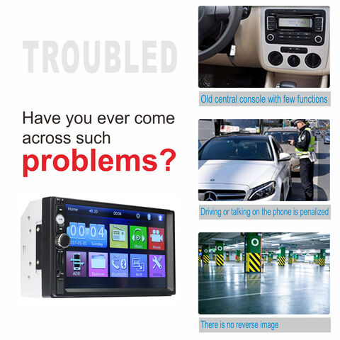 Lecteur MP5 universel pour voiture à écran tactile de 7 pouces, écran HD de 7 pouces pour véhicules, autoradio multimédia