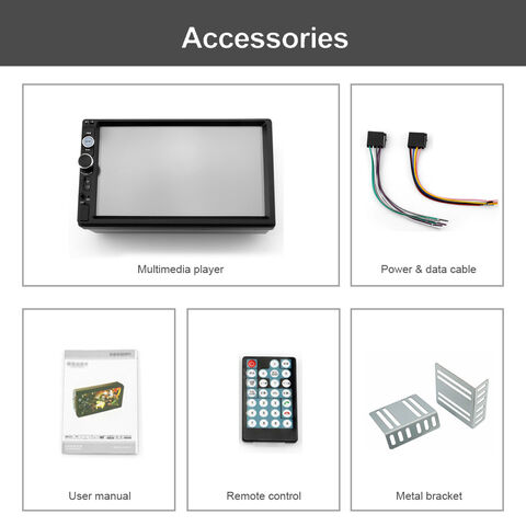 Lecteur MP5 universel pour voiture à écran tactile de 7 pouces, écran HD de 7 pouces pour véhicules, autoradio multimédia
