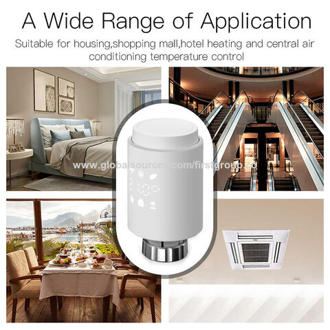 Válvula de Radiador Inteligente Tuya Zigbee3.0 TRV con Soporte de Gateway, Termostato Programable para Radiador Eléctrico