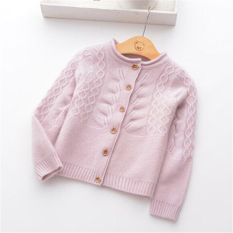 Novos Produtos Quentes Roupas de Malha para Crianças Meninas Camisolas de Caxemira Cardigan de Cor Sólida Casaco