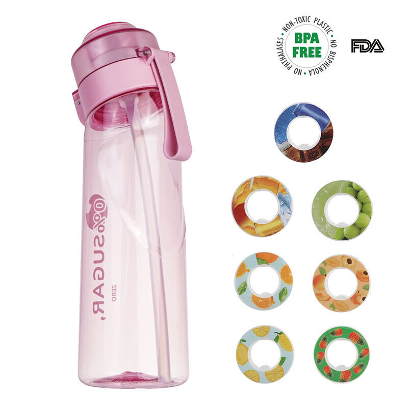 Pink Tritan Water Bottle With 3 Filters - 26 Oz BPA Free Filtered Bottle For Sports, Camping, School, Yoga
