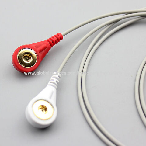 Cable de tratamiento médico de 3,5 mm conector a presión a cable TENS de 2 mm Cable de electrodo TENS conector a presión