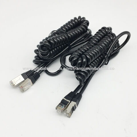 Cable de conexión en espiral RJ45 macho a macho moldeado - Alta flexibilidad y durabilidad para B2B