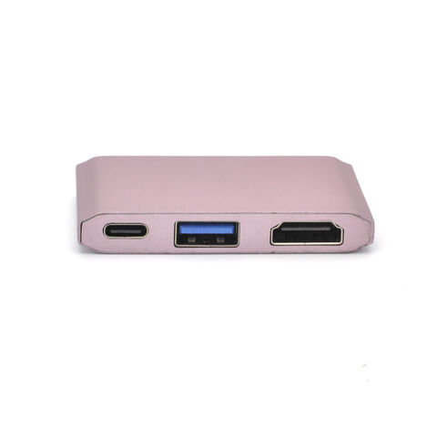 Hub 3 en 1 Tipo C USB C a HDMI 4K y USB 3.0 - Estación de Acoplamiento Multipuerto