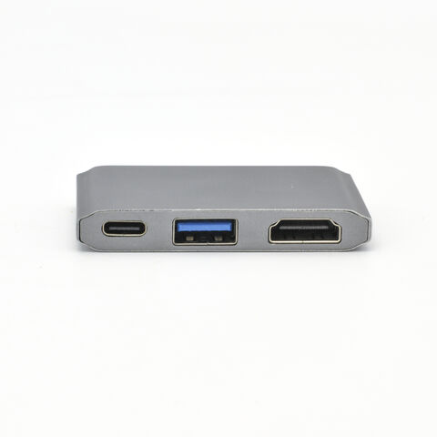 Hub 3 en 1 Tipo C USB C a HDMI 4K y USB 3.0 - Estación de Acoplamiento Multipuerto