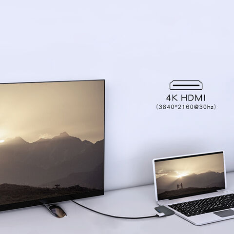 Hub 3 en 1 Tipo C USB C a HDMI 4K y USB 3.0 - Estación de Acoplamiento Multipuerto