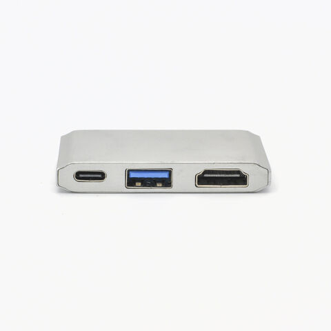 Hub 3 en 1 Tipo C USB C a HDMI 4K y USB 3.0 - Estación de Acoplamiento Multipuerto