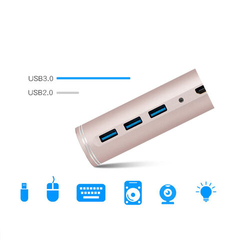Hub USB C 5 en 1 Tipo C a HDMI 4K y concentrador USB 3.0, estación de acoplamiento