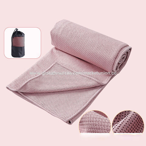 Non-Slip Hot Yoga Towel with Super-Absorbent Soft Suede Microfiber in Many Colors, for Bikram Pilates and Yoga Mats