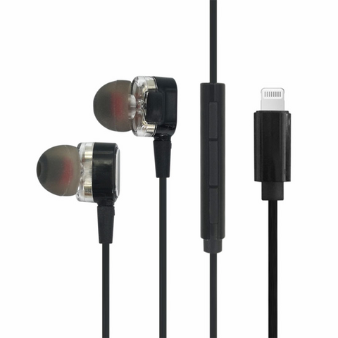 Auriculares intrauditivos con cable, doble dinámico digital, con certificación MFi de alta calidad para iPhone 13 con conector Lightning