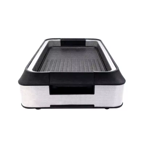 Neuer Elektrogrill Bestseller für Indoor BBQ mit gehärtetem Glasdeckel für den Haushalt