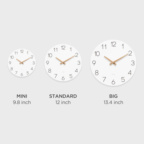 Mooas jam dinding besar Flatwood, 13 "kayu tidak berdetik menyapu gerakan dekoratif dioperasikan baterai jam dinding untuk rumah ruang tamu