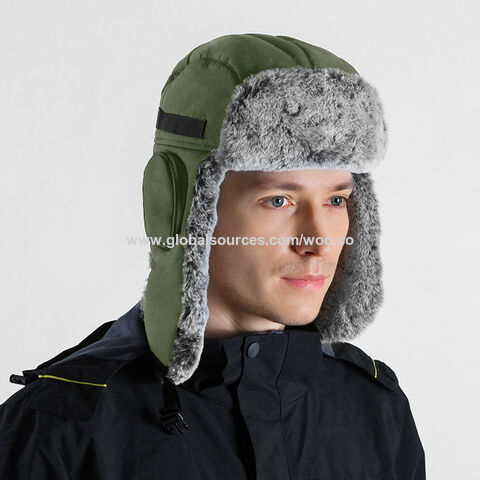 Fu Winte Tappe Hat,Wool Faux Fu Aviato Ski Tappe