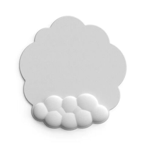 Mouse Pad Ergonômico e Apoio de Pulso de Nuvem para Teclado em PU com Espuma de Memória de Alta Densidade e Base Antiderrapante para Alívio da Dor ao Digitar
