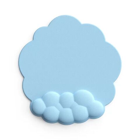 Mouse Pad Ergonômico e Apoio de Pulso de Nuvem para Teclado em PU com Espuma de Memória de Alta Densidade e Base Antiderrapante para Alívio da Dor ao Digitar