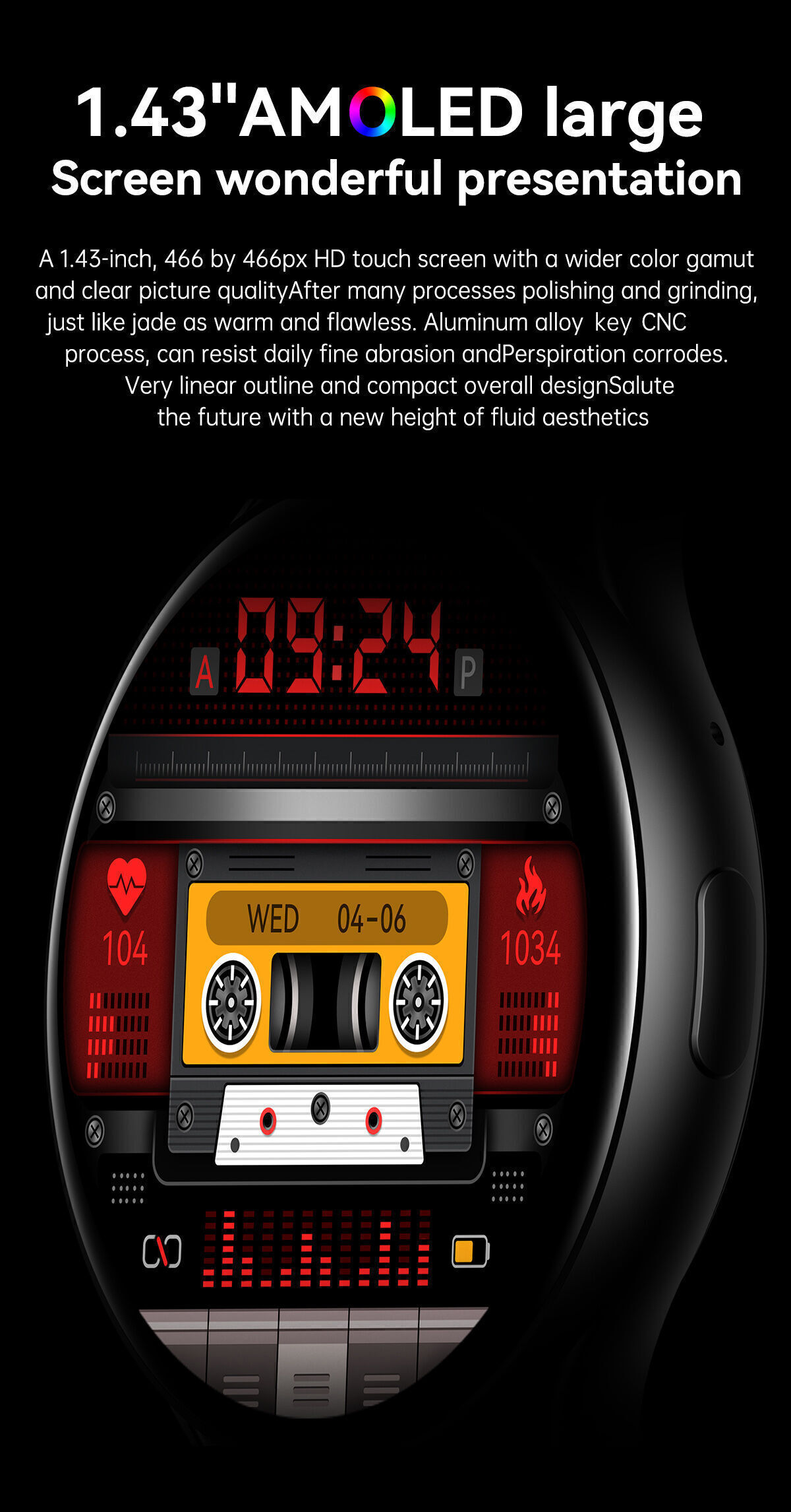 Buy China Wholesale Oem 1.43 Inch Amoled Screen Smart Watch Bluetooth ...