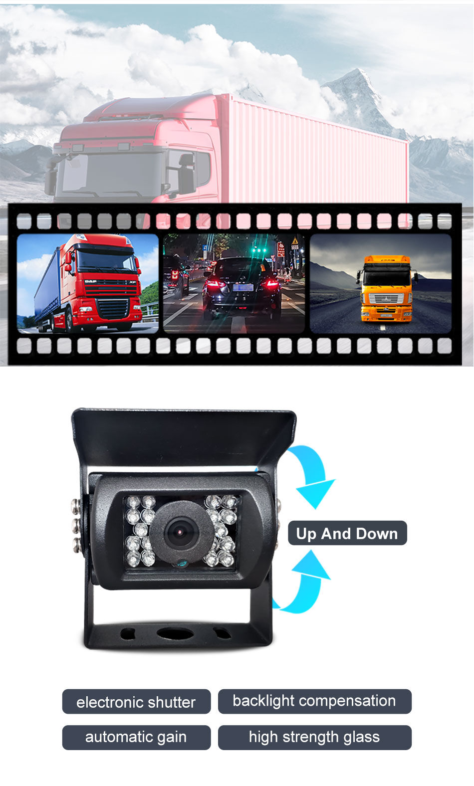 Caredrive Cc670-720 Ip68 Waterproof Dc 12v Rear View Camera Night ...