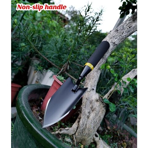 Pala de jardinería de acero al carbono de alta calidad, resistente al desgaste, práctica y portátil para excavar césped - Ideal para B2B
