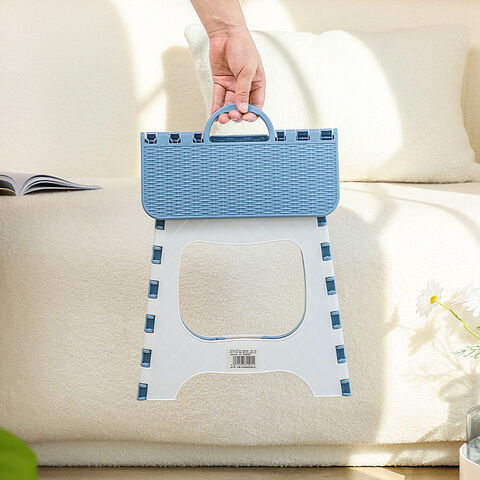 Taburete pequeño y práctico de plástico para el hogar, plegable, portátil para exteriores, taburete pequeño engrosado para niños y adultos