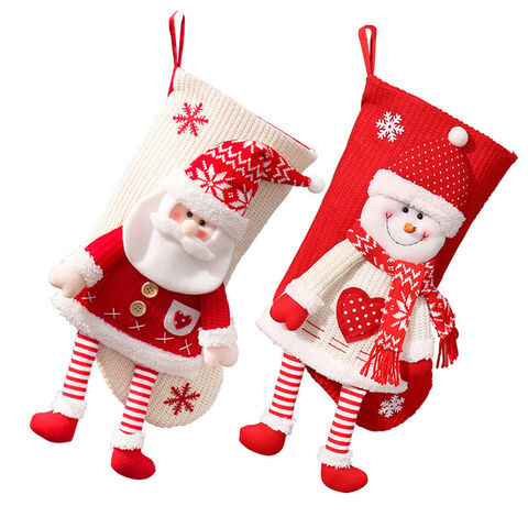 Sac Cadeau en Lin Imprimé : Emballage Festif de Noël