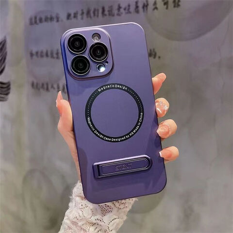Capa para iPhone 15 com suporte integrado, carregamento magnético Magsafe para iPhone 14 13 12 11 Pro Max