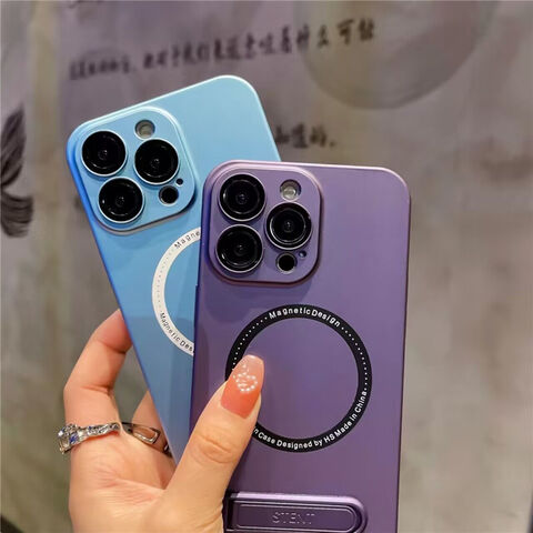 Capa para iPhone 15 com suporte integrado, carregamento magnético Magsafe para iPhone 14 13 12 11 Pro Max