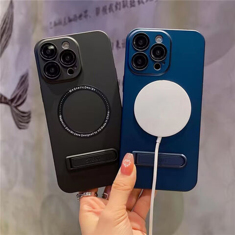 Capa para iPhone 15 com suporte integrado, carregamento magnético Magsafe para iPhone 14 13 12 11 Pro Max