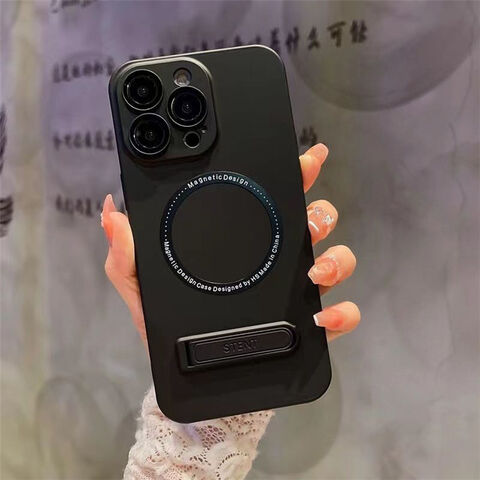 Capa para iPhone 15 com suporte integrado, carregamento magnético Magsafe para iPhone 14 13 12 11 Pro Max