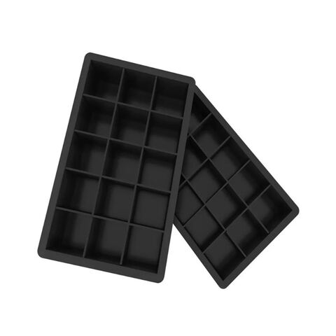 Formas de Cubos de Gelo Reutilizáveis de Silicone com 15 Cavidades Quadradas para Cozinha/Bar - Promoção Imperdível
