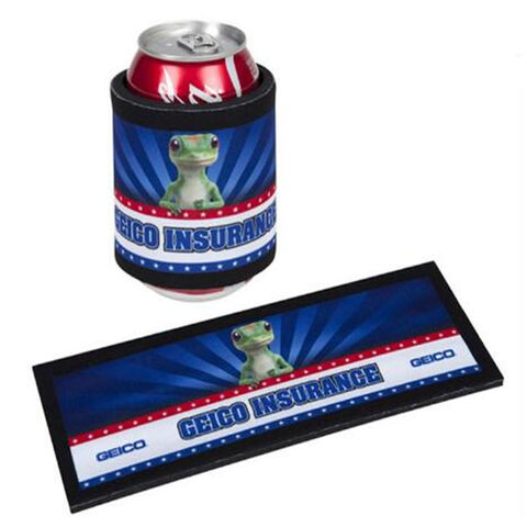 Venta al por mayor de portavasos de neopreno con impresión completa personalizada para protección ambiental, ideal para bebidas de marca JX
