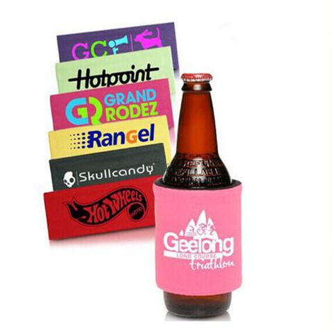 Venta al por mayor de portavasos de neopreno con impresión completa personalizada para protección ambiental, ideal para bebidas de marca JX