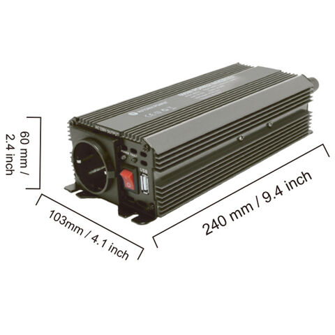 Vente d'usine 2024 : Onduleur de courant à onde sinusoïdale modifiée 500W/600W pas cher pour voiture, convertisseurs de puissance DC 12V / 24V