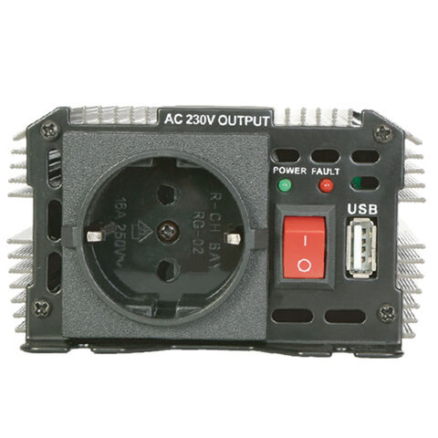 Vente d'usine 2024 : Onduleur de courant à onde sinusoïdale modifiée 500W/600W pas cher pour voiture, convertisseurs de puissance DC 12V / 24V