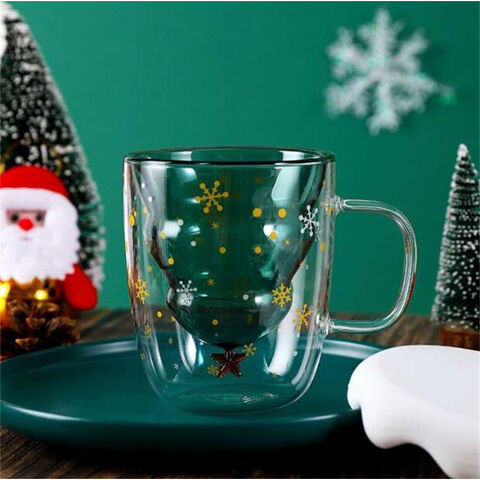 Heiße Verkaufs-Kreativ-Weihnachtsglas-Tasse, Trinkbecher mit großem Fassungsvermögen