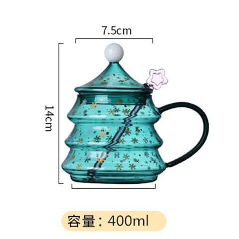 Heiße Verkaufs-Kreativ-Weihnachtsglas-Tasse, Trinkbecher mit großem Fassungsvermögen