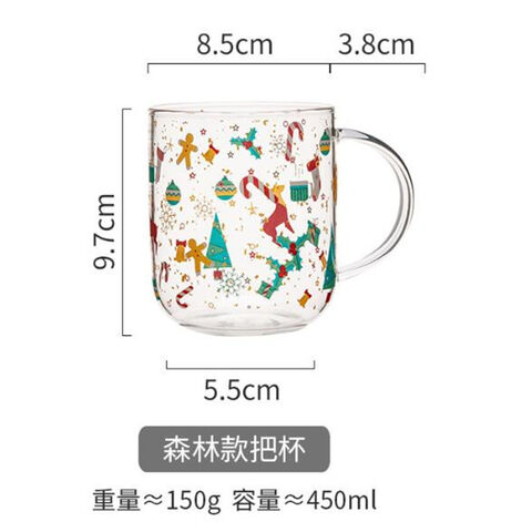 Heiße Verkaufs-Kreativ-Weihnachtsglas-Tasse, Trinkbecher mit großem Fassungsvermögen