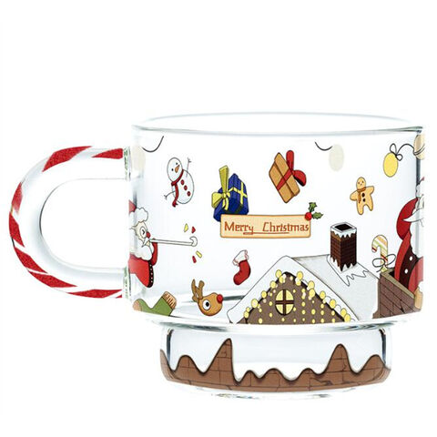 Heiße Verkaufs-Kreativ-Weihnachtsglas-Tasse, Trinkbecher mit großem Fassungsvermögen