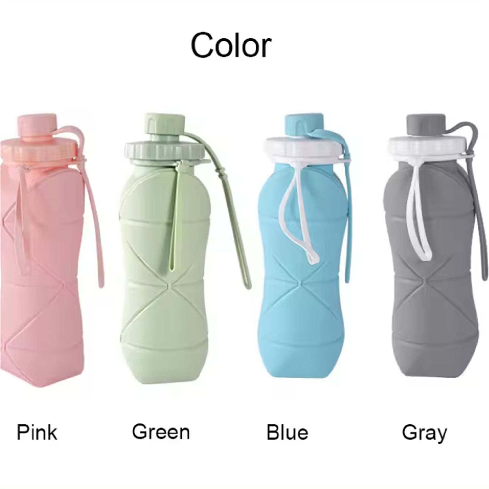 Wholesale Silicone Collapsible Water Bottle Customized Logo Bpa Free ...