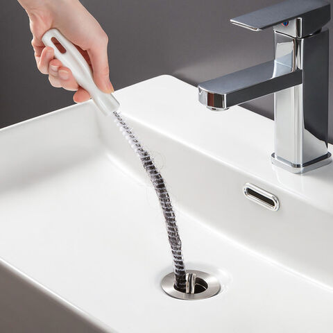 45cm Rohreinigungsbürste Badezimmer Haar Abwasser Waschbecken Reinigungsbürste Abflussreiniger Verstopfungsentferner Werkzeug Rohreiniger