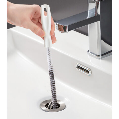 45cm Rohreinigungsbürste Badezimmer Haar Abwasser Waschbecken Reinigungsbürste Abflussreiniger Verstopfungsentferner Werkzeug Rohreiniger