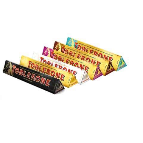 Toblerone Assortiment de Chocolats Suisses, Chocolat au Lait, Toblerone Gold Chocolat Noir, Noir, Barre Blanche - 100G - 360G