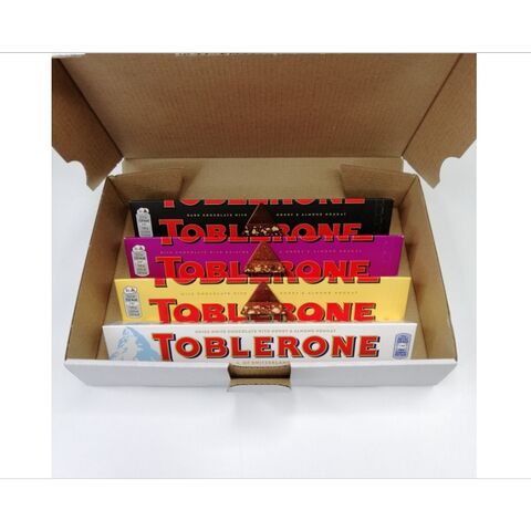 Toblerone Assortiment de Chocolats Suisses, Chocolat au Lait, Toblerone Gold Chocolat Noir, Noir, Barre Blanche - 100G - 360G